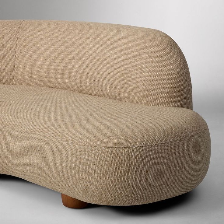 Modern Curved Sectional Sofa – Contemporary Bouclé Upholstery