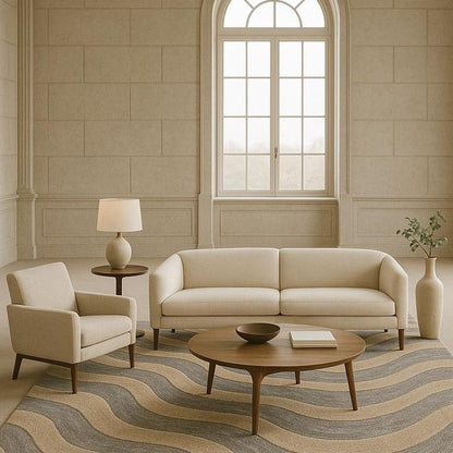 Modern 5-Seater Fabric Sofa Set – Elegant Contemporary Living Room Seating