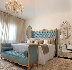 Bed and Matching End-of-Bed Bench