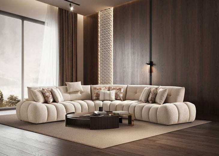 Luxury Modular Sectional Sofa – Modern Sculpted Comfort Design