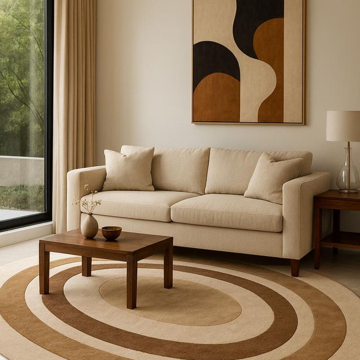 Modern 5-Seater Fabric Sofa Set – Elegant Contemporary Living Room Seating