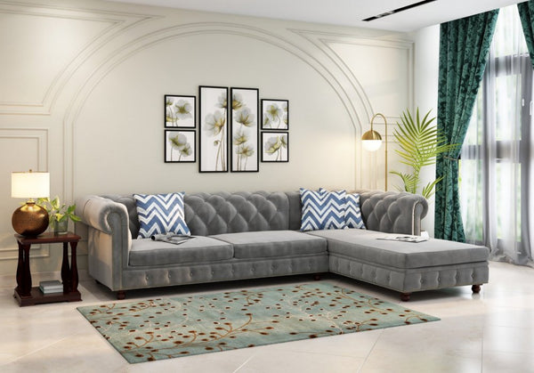 Gray L-Shape Sofa