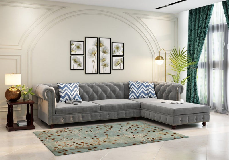 Gray L-Shape Sofa